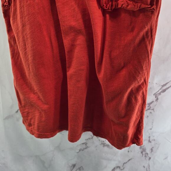 Anthropologie Top Womens XS Orange Tank Ruffle Scoop Longline Burnout Tla - Picture 7 of 10